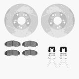 R1 Concepts 03-22 Acura CSX Front Drilled & Slotted Silver Brake Rotor Set w/Optimum OE Pads and Hardware by R1 Concepts RNC-WGUH1-59063