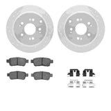 R1 Concepts 05-10 Honda Odyssey Rear Drilled & Slotted Silver Brake Rotor Set w/Optimum OE Pads and Hardware by R1 Concepts RNC-WGUH1-59079