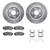 R1 Concepts 07-16 Acura RDX Front Drilled & Slotted Silver Brake Rotor Set w/Optimum OE Pads and Hardware by R1 Concepts RNC-WGUH1-59085