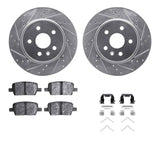 R1 Concepts 16-21 Cadillac CT6 Rear Drilled & Slotted Silver Brake Rotor Set w/Optimum OE Pads and Hardware by R1 Concepts RNC-WGUH1-65027