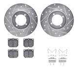 R1 Concepts 74-78 Nissan 260Z Front Drilled & Slotted Silver Brake Rotor Set w/Optimum OE Pads and Hardware by R1 Concepts RNC-WGUH1-67004