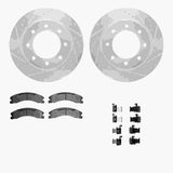R1 Concepts 12-21 Nissan NV2500 Front Drilled & Slotted Silver Brake Rotor Set w/Optimum OE Pads and Hardware by R1 Concepts RNC-WGUH1-67095
