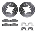 R1 Concepts 84-86 Nissan 300ZX Front Drilled & Slotted Silver Brake Rotor Set w/Optimum OE Pads and Hardware by R1 Concepts RNC-WGUH1-67263