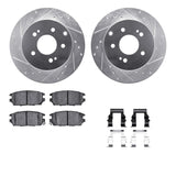R1 Concepts 06-12 Mitsubishi Eclipse Rear Drill/Slot Silver Rotors w/Optimum Pads by R1 Concepts RNC-WGUH1-72064