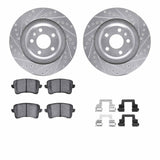 R1 Concepts 08-17 Audi S4 Rear Drilled & Slotted Silver Brake Rotor Set w/Optimum OE Pads and Hardware by R1 Concepts RNC-WGUH1-73089