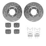 R1 Concepts 75-83 Toyota Pickup Front Drilled & Slotted Silver Brake Rotor Set w/Optimum OE Pads and Hardware by R1 Concepts RNC-WGUH1-76006