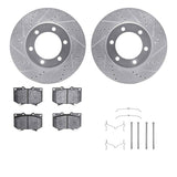 R1 Concepts 00-02 Toyota Sequoia Front Drill/Slot Silver Rotors w/Optimum Pads by R1 Concepts RNC-WGUH1-76117