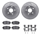 R1 Concepts 05-15 Toyota Tacoma Front Drilled & Slotted Silver Brake Rotor Set w/Optimum OE Pads and Hardware by R1 Concepts RNC-WGUH1-76138