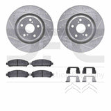 R1 Concepts 09-15 Toyota Venza Front Drilled & Slotted Silver Brake Rotor Set w/Optimum OE Pads and Hardware by R1 Concepts RNC-WGUH1-76168