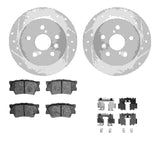 R1 Concepts 18-24 Toyota Camry Rear Drilled & Slotted Silver Brake Rotor Set w/Optimum OE Pads and Hardware by R1 Concepts RNC-WGUH1-76187