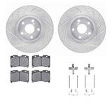 R1 Concepts 93-98 Toyota Supra Front Drilled & Slotted Silver Brake Rotor Set w/Optimum OE Pads and Hardware by R1 Concepts RNC-WGUH1-76380