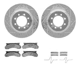 R1 Concepts 86-94 Ford E-350 Econoline Front Drill/Slot Silver Rotors w/Optimum Pads by R1 Concepts RNC-WGUH1-99240