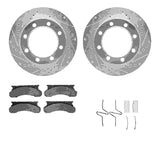 R1 Concepts 80-94 Ford F-250 Front Drilled & Slotted Silver Brake Rotor Set w/Optimum OE Pads and Hardware by R1 Concepts RNC-WGUH1-99257