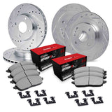 R1 Concepts 12-17 Dodge Attitude Front & Rear Drill/Slot Silver Rotors w/Optimum Pads by R1 Concepts RNC-WGUH2-03067