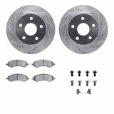 R1 Concepts 06-24 Chrysler Aspen Front Drill/Slot Silver Rotors w/Off-Road/Tow Pads by R1 Concepts RNC-WGVH1-40010