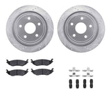 R1 Concepts 02-24 Chrysler Aspen Rear Drill/Slot Silver Rotors w/Off-Road/Tow Pads by R1 Concepts RNC-WGVH1-40011