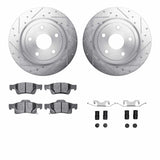 R1 Concepts 11-22 Dodge Durango Rear Drill/Slot Silver Rotors w/Off-Road/Tow Pads by R1 Concepts RNC-WGVH1-42005