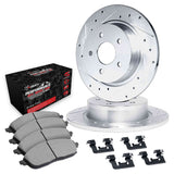 R1 Concepts 11-22 Dodge Durango Rear Drill/Slot Silver Rotors w/Off-Road/Tow Pads by R1 Concepts RNC-WGVH1-42005