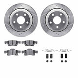 R1 Concepts 11-25 Dodge Durango Rear Drill/Slot Silver Rotors w/Off-Road/Tow Pads by R1 Concepts RNC-WGVH1-42007
