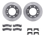 R1 Concepts 01-20 Chevrolet Silverado 3500 HD Front Drill/Slot Silver Rotors w/Off-Road/Tow Pads by R1 Concepts RNC-WGVH1-48037