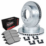 R1 Concepts 01-20 Chevrolet Silverado 3500 HD Front Drill/Slot Silver Rotors w/Off-Road/Tow Pads by R1 Concepts RNC-WGVH1-48037
