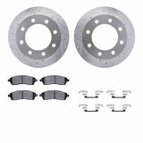 R1 Concepts 99-05 Ford ExcursIon Rear Drill/Slot Silver Rotors w/Off-Road/Tow Pads by R1 Concepts RNC-WGVH1-54048