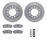 R1 Concepts 01-09 Lexus GX470 Rear Drill/Slot Silver Rotors w/Off-Road/Tow Pads by R1 Concepts RNC-WGVH1-76016