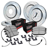 R1 Concepts 19-25 Cadillac Escalade Front & Rear Drill/Slot Silver Rotors w/Off-Road/Tow Pads by R1 Concepts RNC-WGVS2-47001