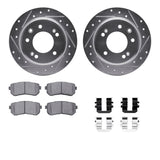 R1 Concepts 09-16 Hyundai Tucson Rear Drilled & Slotted Silver Brake Rotor Set w/Ceramic Pads and Hardware by R1 Concepts RNC-WGWH1-03038