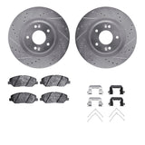 R1 Concepts 13-19 Hyundai Santa Fe XL Front Drill/Slot Silver Rotors w/Ceramic Pads by R1 Concepts RNC-WGWH1-03042