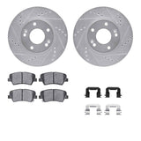 R1 Concepts 12-16 Hyundai Veloster Front Drilled & Slotted Silver Brake Rotor Set w/Ceramic Pads and Hardware
