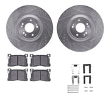 R1 Concepts 12-17 Hyundai Equus Front Drilled & Slotted Silver Brake Rotor Set w/Ceramic Pads and Hardware by R1 Concepts RNC-WGWH1-03071