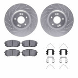 R1 Concepts 16-20 Hyundai Sonata Front Drilled & Slotted Silver Brake Rotor Set w/Ceramic Pads and Hardware by R1 Concepts RNC-WGWH1-03098