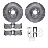 R1 Concepts 18-20 Genesis G80 Front Drilled & Slotted Silver Brake Rotor Set w/Ceramic Pads and Hardware by R1 Concepts RNC-WGWH1-03105