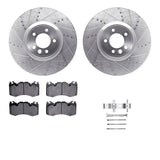 R1 Concepts 10-17 Land Rover Range Rover Front Drill/Slot Silver Rotors w/Ceramic Pads by R1 Concepts RNC-WGWH1-11022