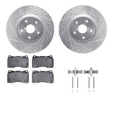R1 Concepts 13-20 Subaru WRX STI Front Drilled & Slotted Silver Brake Rotor Set w/Ceramic Pads and Hardware by R1 Concepts RNC-WGWH1-13035