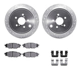 R1 Concepts 08-15 Subaru Outback Rear Drilled & Slotted Silver Brake Rotor Set w/Ceramic Pads and Hardware by R1 Concepts RNC-WGWH1-13041