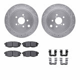 R1 Concepts 10-25 ScIon FR-S Rear Drilled & Slotted Silver Brake Rotor Set w/Ceramic Pads and Hardware by R1 Concepts RNC-WGWH1-13044