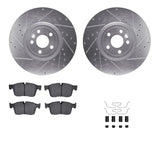 R1 Concepts 17-20 Jaguar XE Front Drilled & Slotted Silver Brake Rotor Set w/Ceramic Pads and Hardware by R1 Concepts RNC-WGWH1-20030
