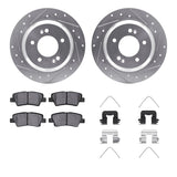 R1 Concepts 13-24 Hyundai Sonata Rear Drilled & Slotted Silver Brake Rotor Set w/Ceramic Pads and Hardware by R1 Concepts RNC-WGWH1-21035