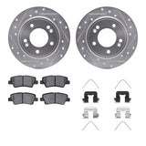 R1 Concepts 19-24 Hyundai Veloster Rear Drilled & Slotted Silver Brake Rotor Set w/Ceramic Pads and Hardware by R1 Concepts RNC-WGWH1-21036