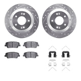 R1 Concepts 15-20 Kia Sorento Rear Drilled & Slotted Silver Brake Rotor Set w/Ceramic Pads and Hardware by R1 Concepts RNC-WGWH1-21042