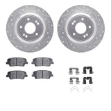 R1 Concepts 18-22 Genesis G70 Rear Drilled & Slotted Silver Brake Rotor Set w/Ceramic Pads and Hardware by R1 Concepts RNC-WGWH1-21043