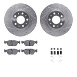 R1 Concepts 96-04 Volvo 850 Front Drilled & Slotted Silver Brake Rotor Set w/Ceramic Pads and Hardware by R1 Concepts RNC-WGWH1-27045