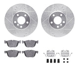 R1 Concepts 07-19 BMW X6 Front Drilled & Slotted Silver Brake Rotor Set w/Ceramic Pads and Hardware by R1 Concepts RNC-WGWH1-31093
