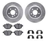 R1 Concepts 11-16 BMW 528i xDrive Rear Drilled & Slotted Silver Brake Rotor Set w/Ceramic Pads and Hardware by R1 Concepts RNC-WGWH1-31103