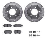 R1 Concepts 07-17 Chrysler 200 Rear Drilled & Slotted Silver Brake Rotor Set w/Ceramic Pads and Hardware by R1 Concepts RNC-WGWH1-39031