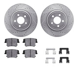 R1 Concepts 06-14 Dodge Magnum Rear Drilled & Slotted Silver Brake Rotor Set w/Ceramic Pads and Hardware by R1 Concepts RNC-WGWH1-39037
