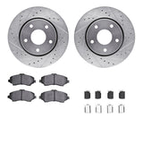 R1 Concepts 08-16 Chrysler Town & Country (Van) Front Drill/Slot Silver Rotors w/Ceramic Pads by R1 Concepts RNC-WGWH1-40092