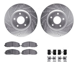 R1 Concepts 12-25 Chrysler Voyager Front Drilled & Slotted Silver Brake Rotor Set w/Ceramic Pads and Hardware by R1 Concepts RNC-WGWH1-40093